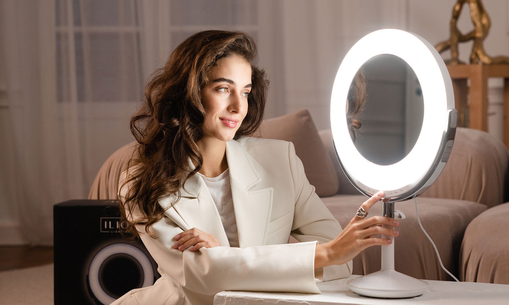 best lighted makeup mirror ilios beauty ring